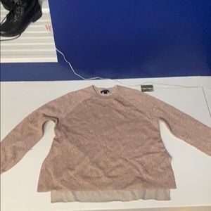 Pink shiny cropped sweater